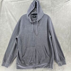 Proof 72 Hour Hoodie Mens XL Gray Merino Wool Blend Full Zip Jacket